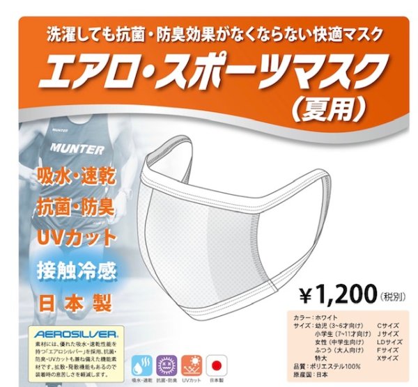 画像1: エアロ・スポーツマスク　快適マスク　夏用マスク (1)